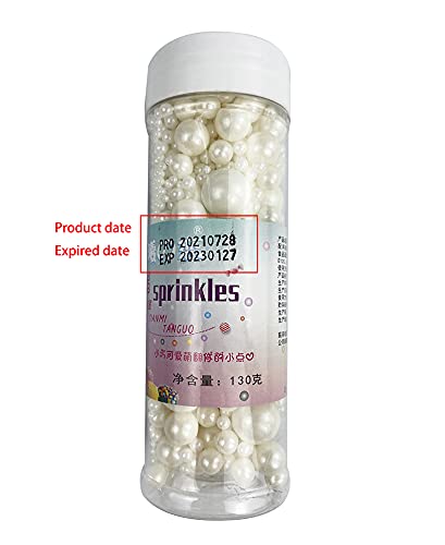 Kuting white pearl sprinkles ideal for wedding or party decorations