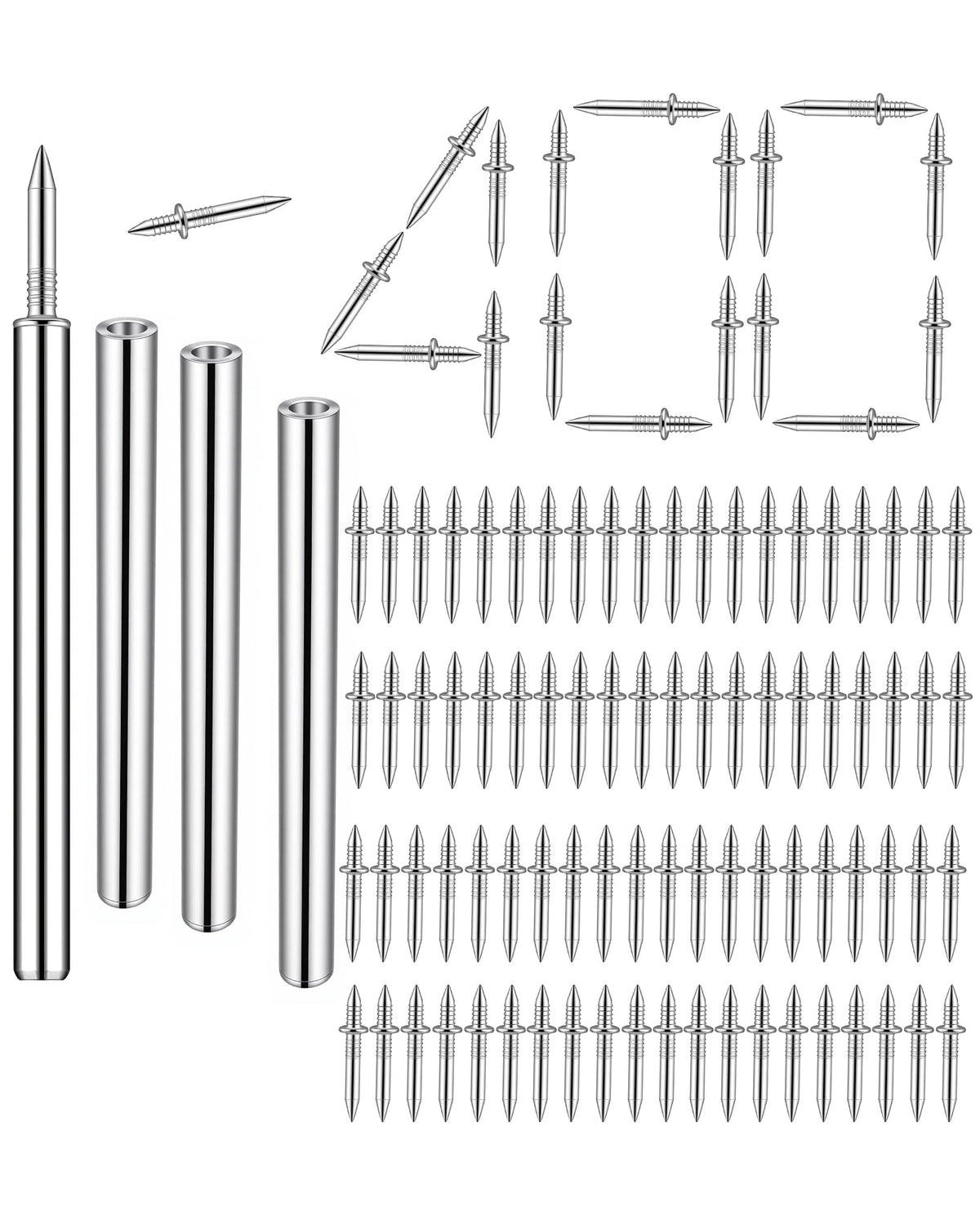Kuugude 400pcs packaging of double-headed skirting nails for quick installations.