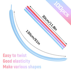 KUULBELA balloon arch formation with long, sturdy 260q balloons for easy shaping.