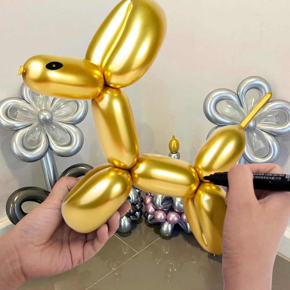 KUULBELA gold skinny balloons suitable for wedding designs