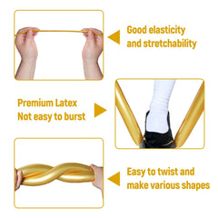 KUULBELA metallic gold balloon kit for animal figures and flowers