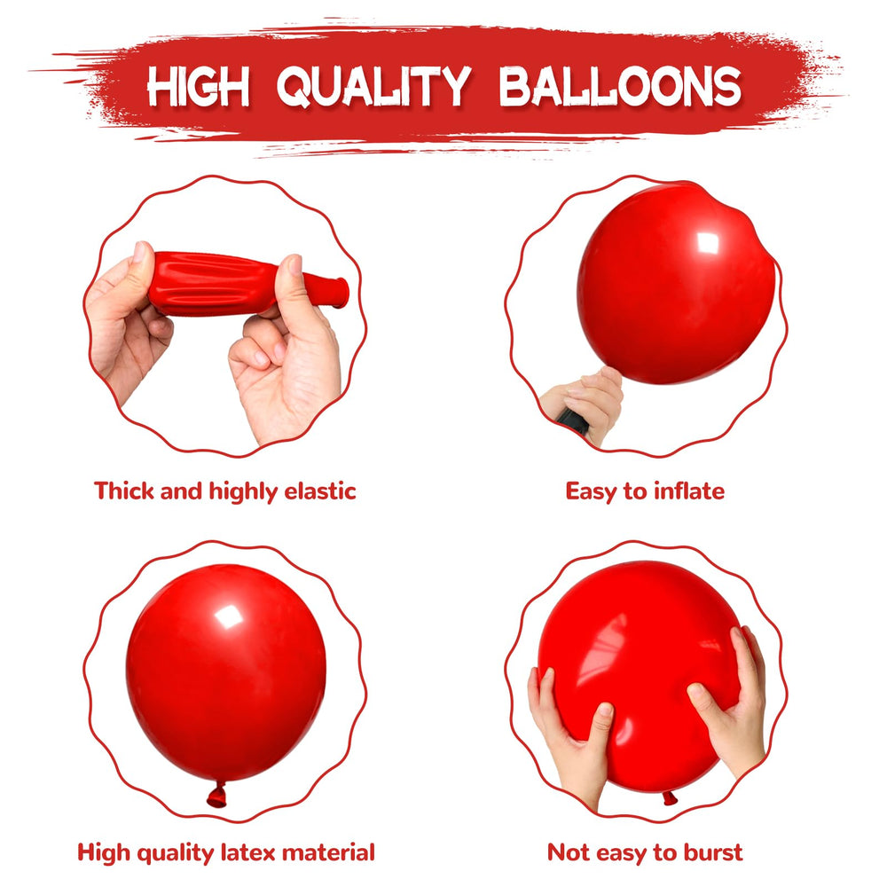 KUULBELA red 10-inch balloons versatile for bouquets and accents