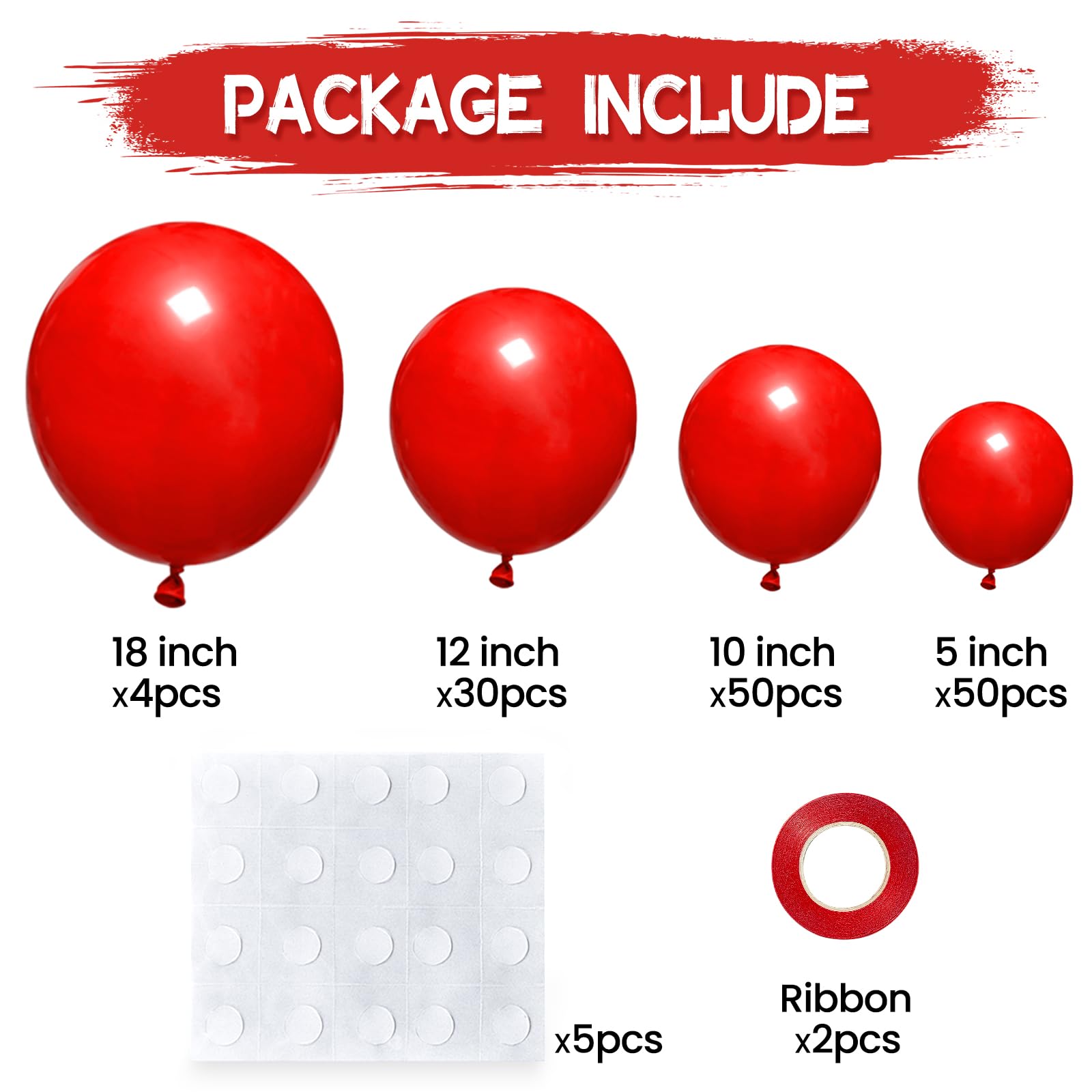 KUULBELA red 12-inch balloons ideal for garlands and arches