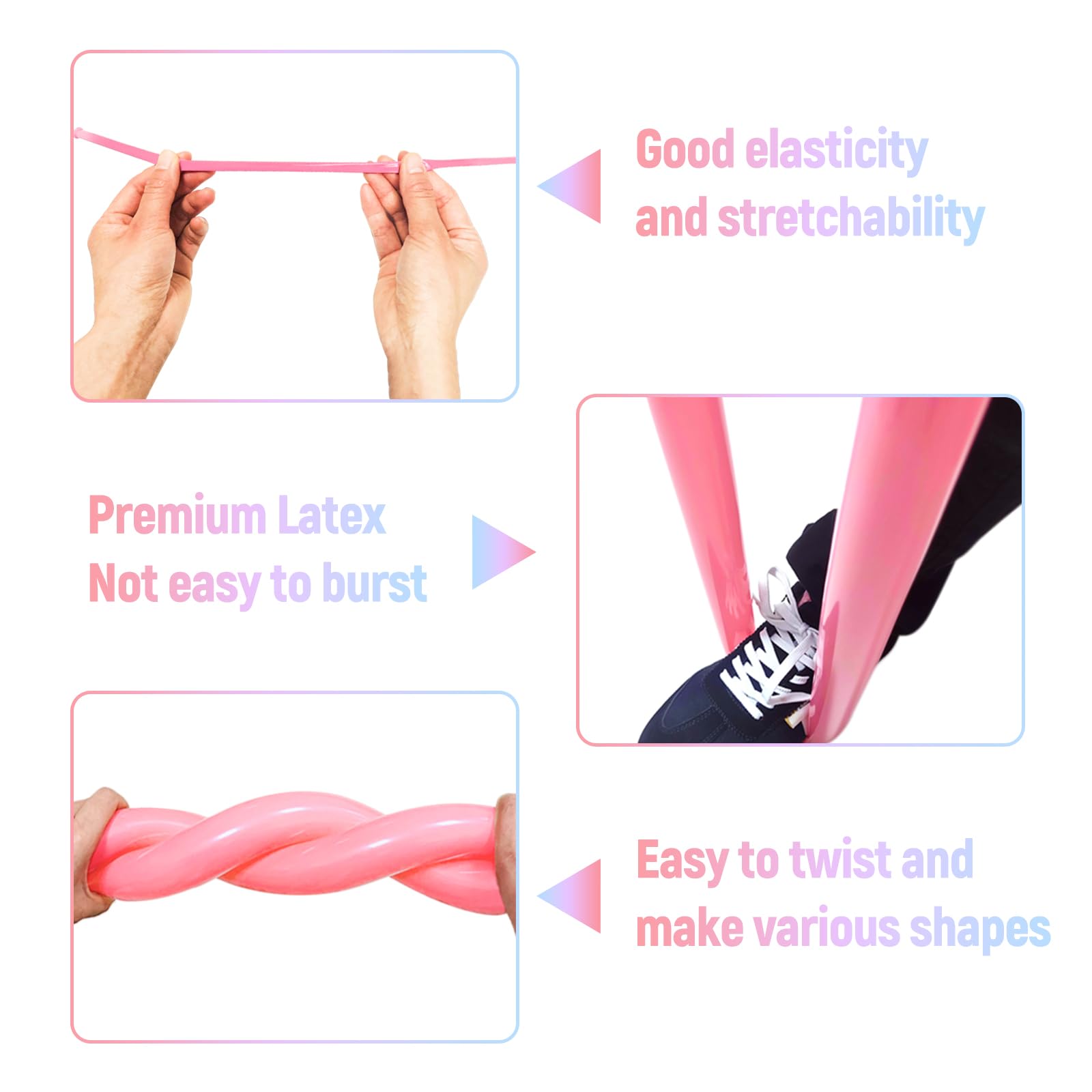KUULBELA twisting balloons for animal shapes, perfect for interactive parent-child crafts.