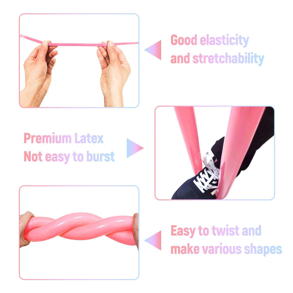 KUULBELA twisting balloons for animal shapes, perfect for interactive parent-child crafts.