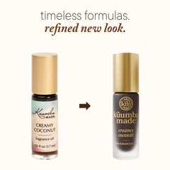 Kuumba Made Creamy Coconut fragrance oil roller enables easy on-the-go touch-ups.