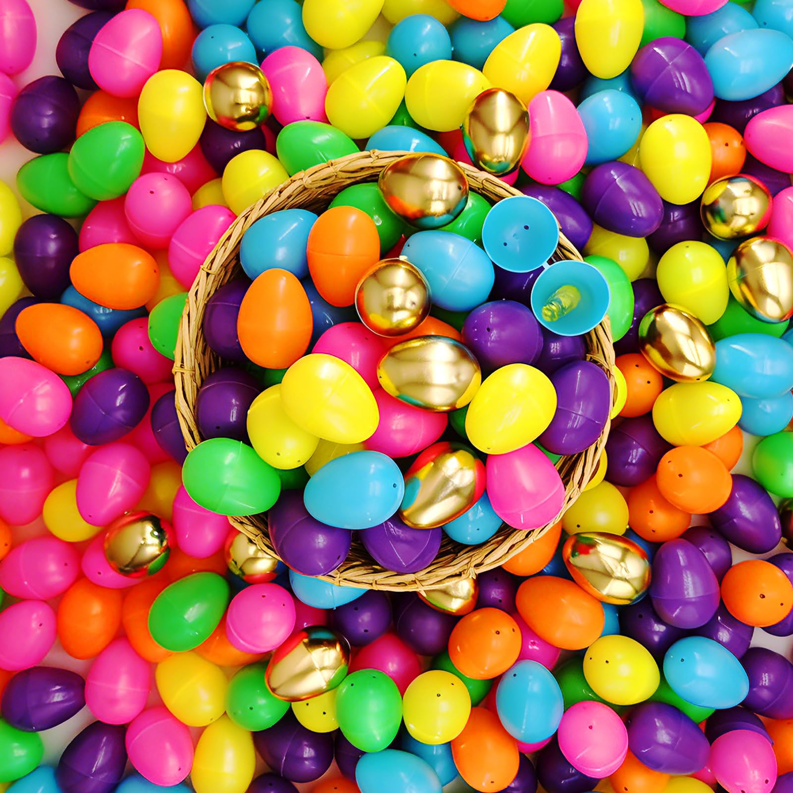 KVBXKBO bright color eggs show six hues for eye-catching hunts.