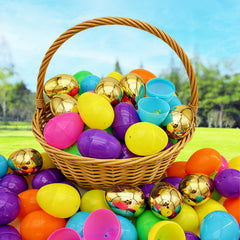 KVBXKBO golden Easter eggs add a glamorous touch to surprises.