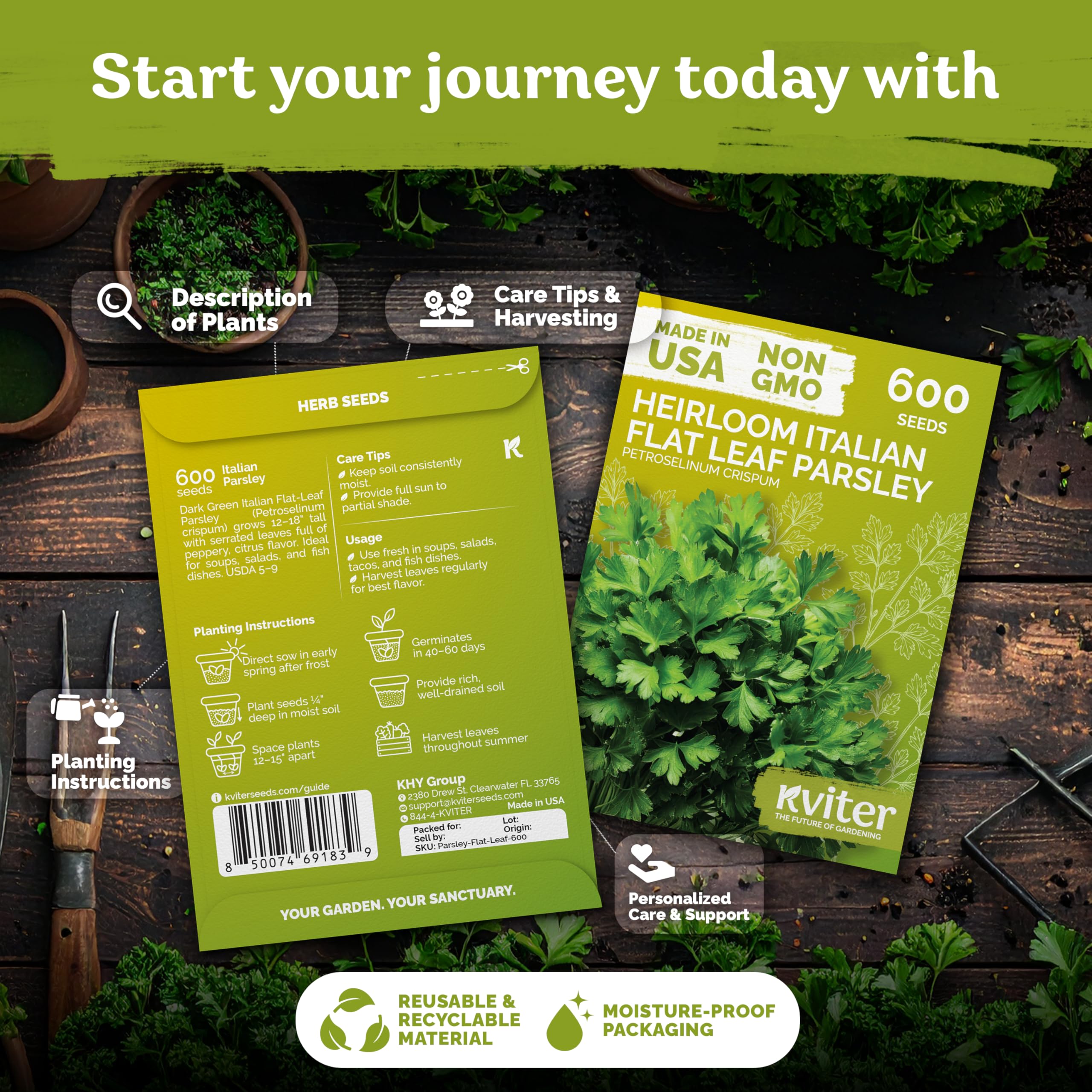 KVITER 600 parsley seeds germination tips for indoor starters
