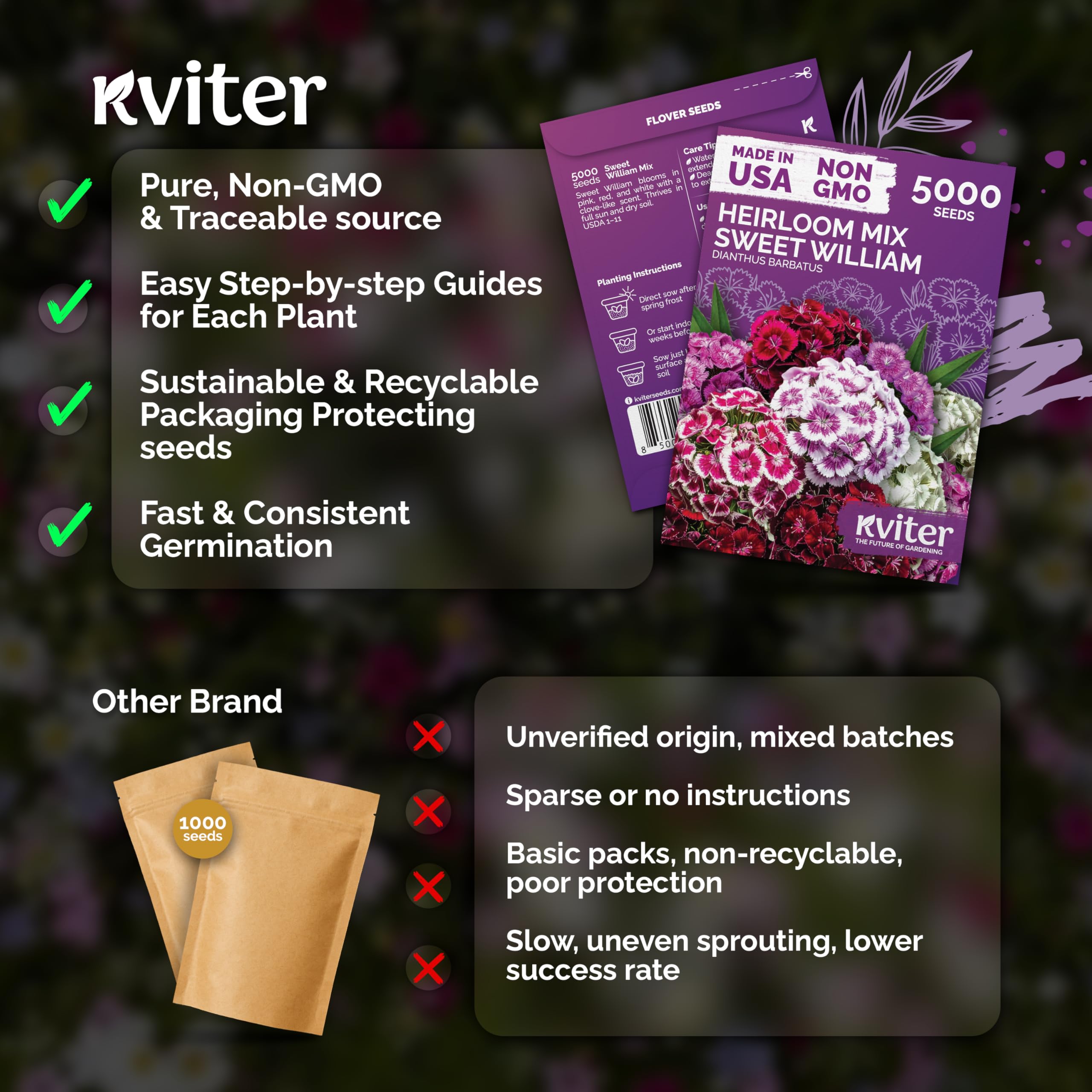Fragrant clove scent from KVITER flowers enhances outdoor seating areas.