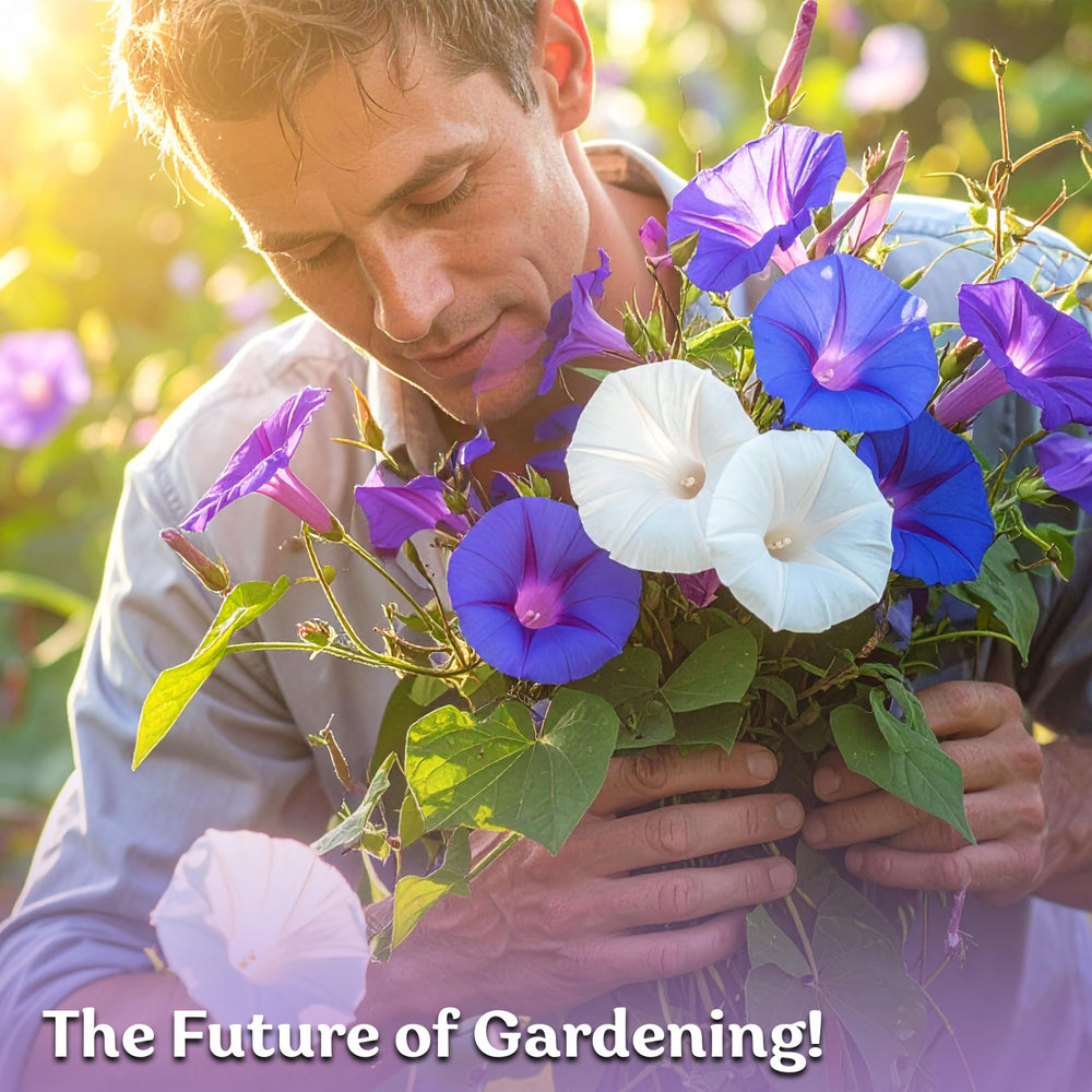KVITER hummingbird-friendly morning glory attracting pollinators.