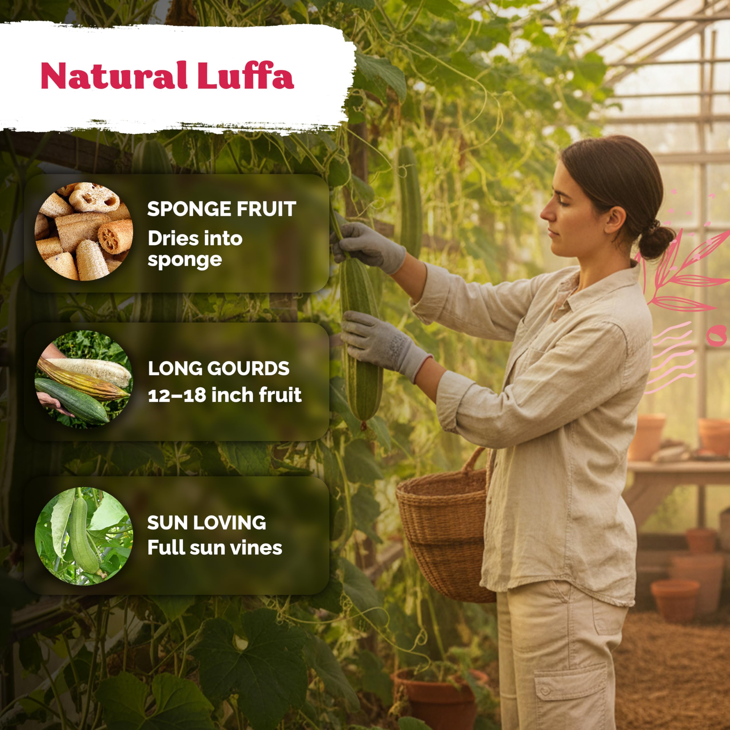 KVITER Young loofah fruits ideal for quick stir-fries and soups.