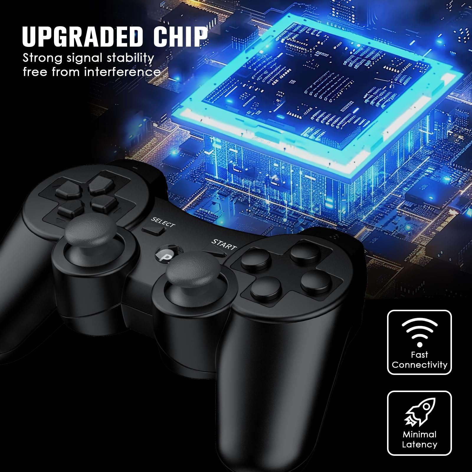 Kvkdiir 2-pack controller side view shows comfortable ergonomics for extended gaming