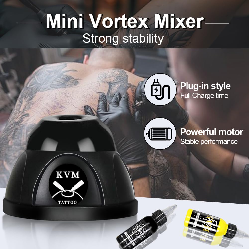 KVM Mini Vortex Mixer on work surface with non-slip base for stable operation