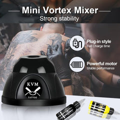 KVM Mini Vortex Mixer on work surface with non-slip base for stable operation