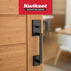 Kwikset San Clemente interior reversible lever for versatile door setup.