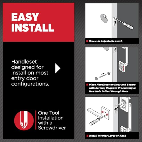 Kwikset San Clemente matte black finish complements modern entryways.