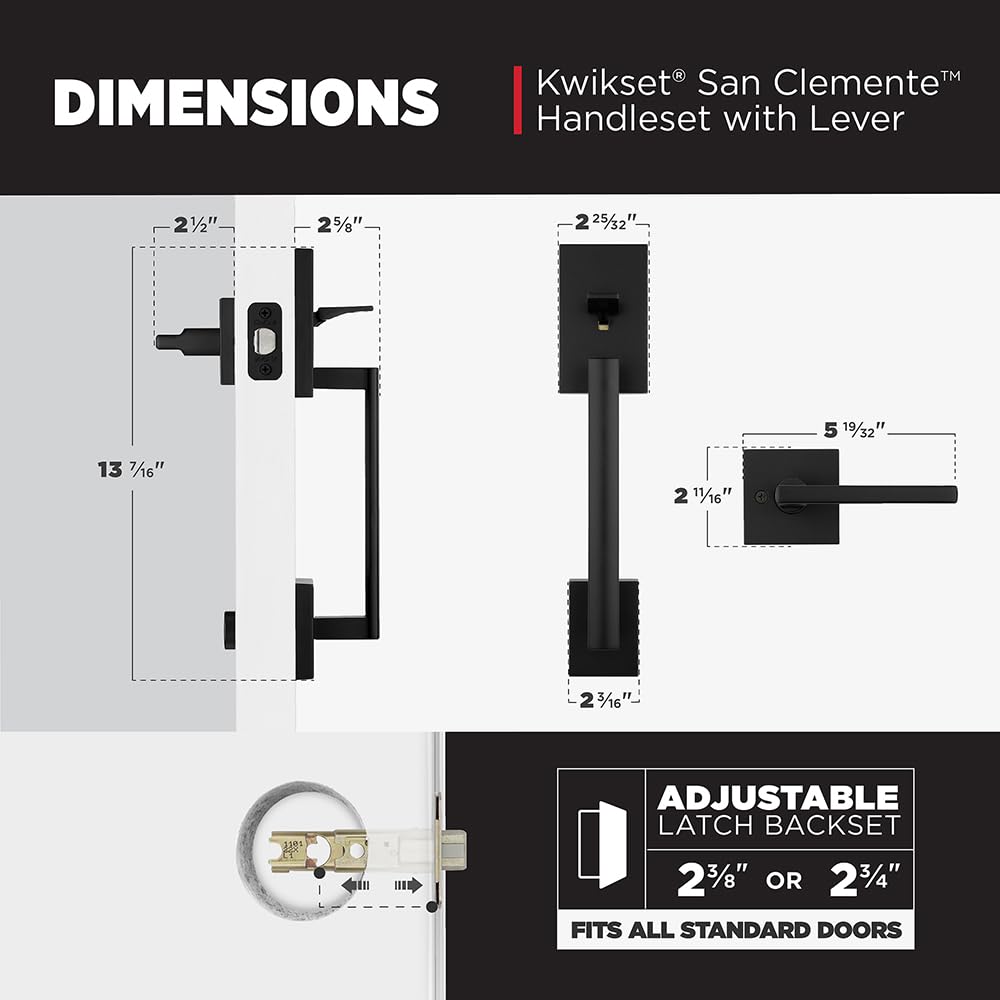 Kwikset San Clemente Microban protection on the surface helps stay cleaner.