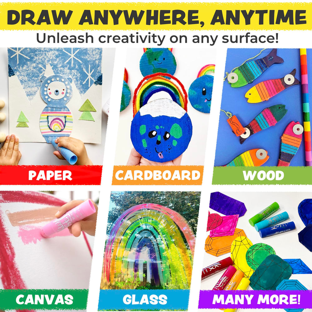 Kwik Stix dries in under 90 seconds on canvas.