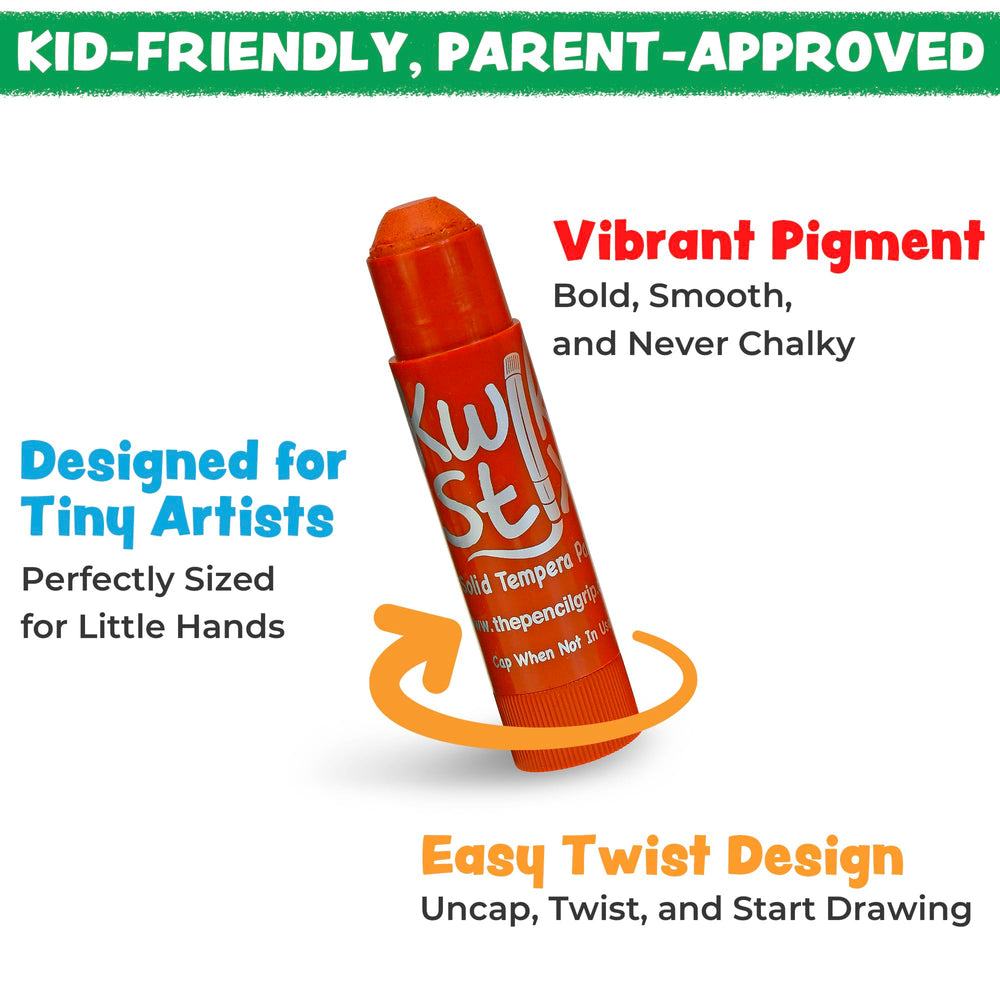 Kwik Stix non-toxic, allergen-free and AP Seal certified for safe use.