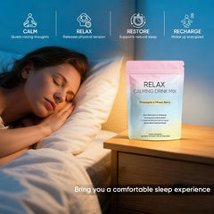 KXVUDE Relax powder dissolving in water for a quick calm sip