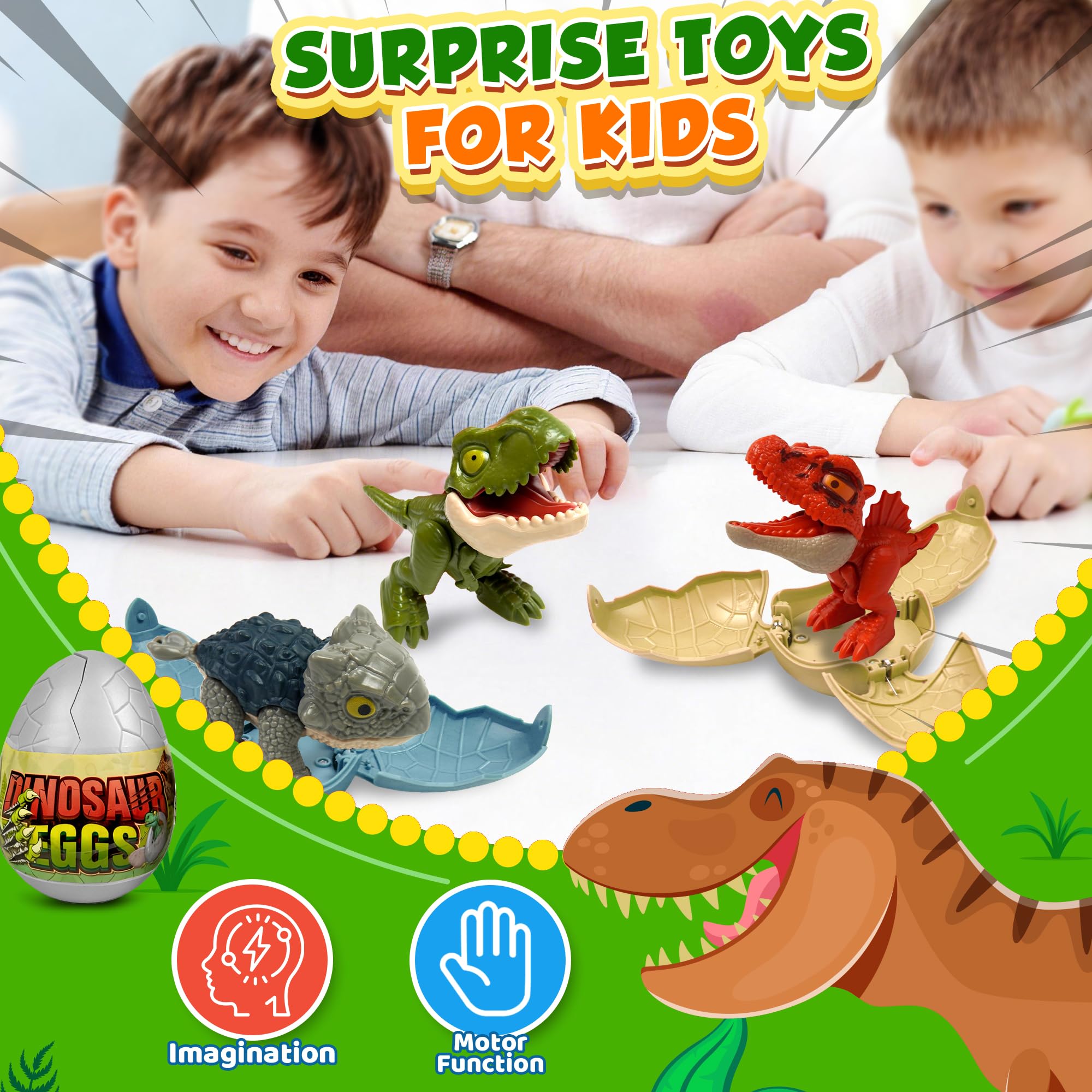 Kyerivs dinosaur mouth clip enables backpack attachment for on-the-go fun.