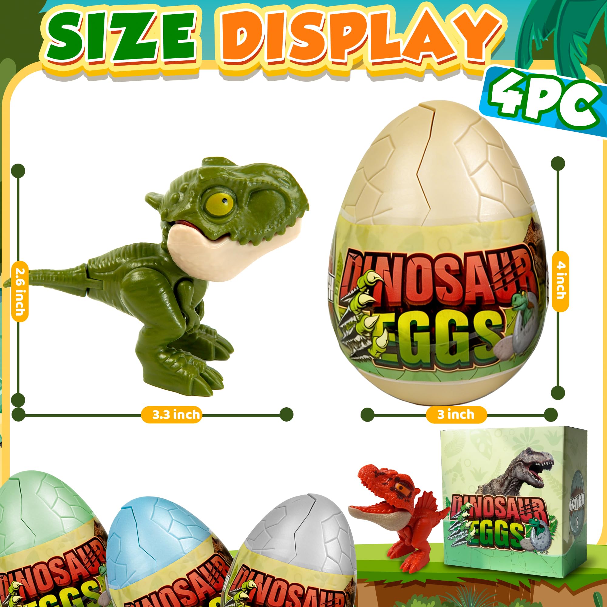 Kyerivs durable egg and dinos offer satisfying tactile experiences for kids.