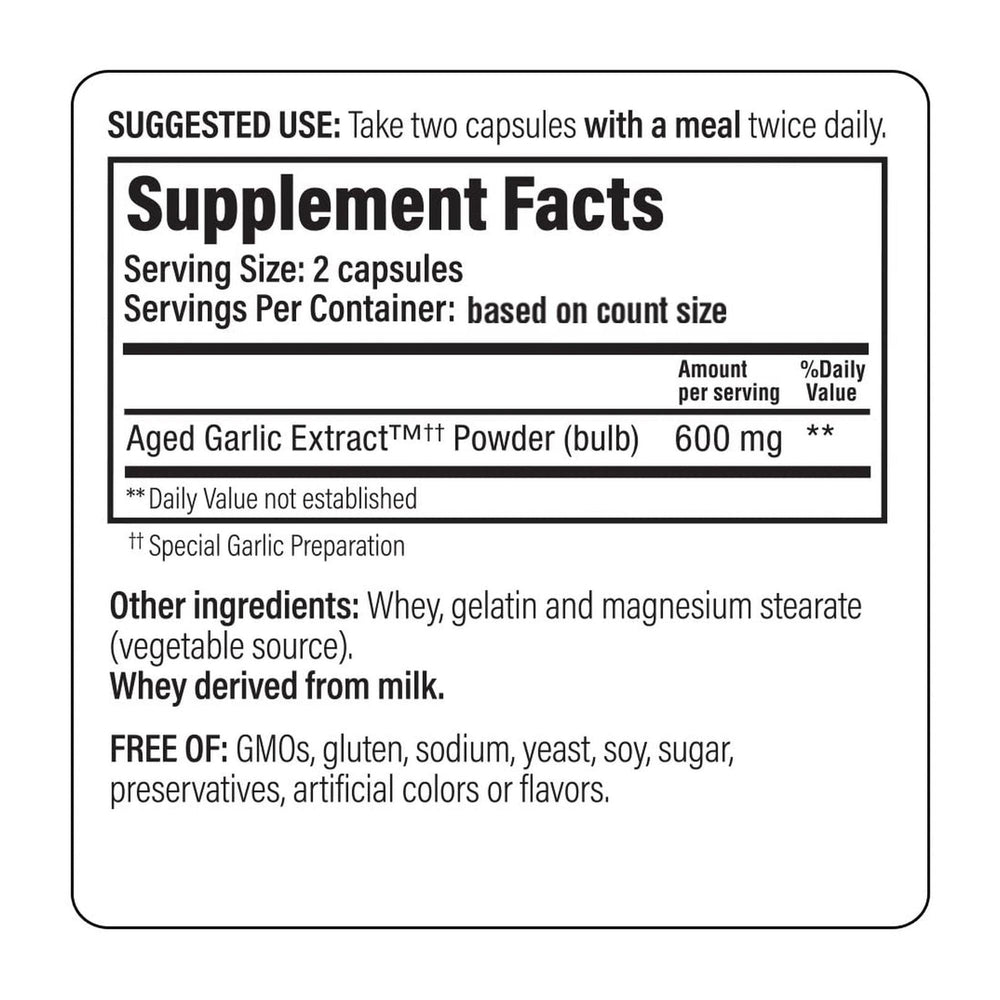 Kyolic Aged Garlic Extract Formula 100 aging process image emphasizing natural sourcing