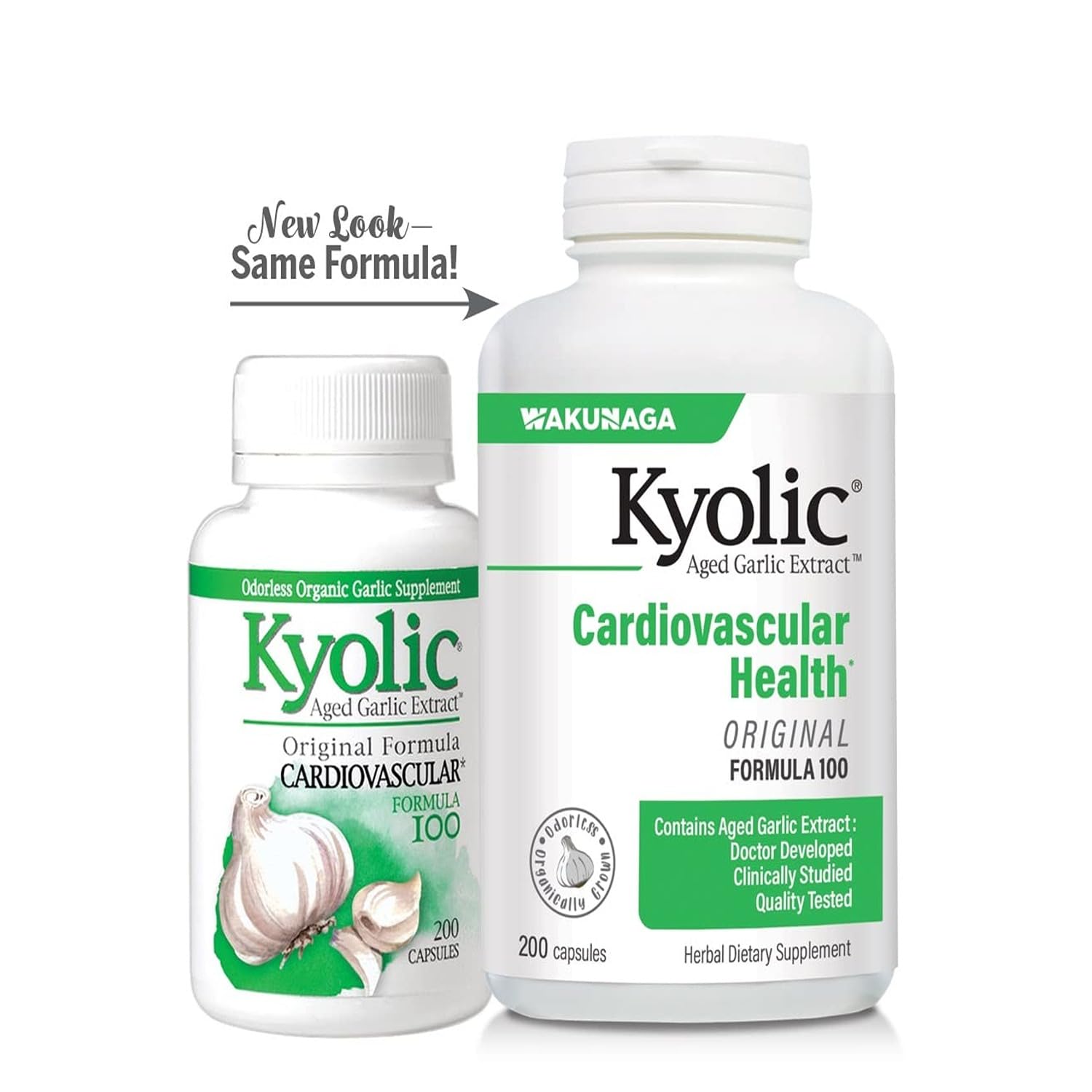 Kyolic Aged Garlic Extract Formula 100 daily use lifestyle scene highlighting convenient, odorless supplement
