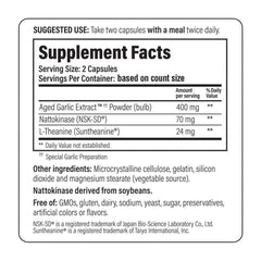 Kyolic Aged Garlic Extract Formula 109 capsules close-up for convenient twice-daily use