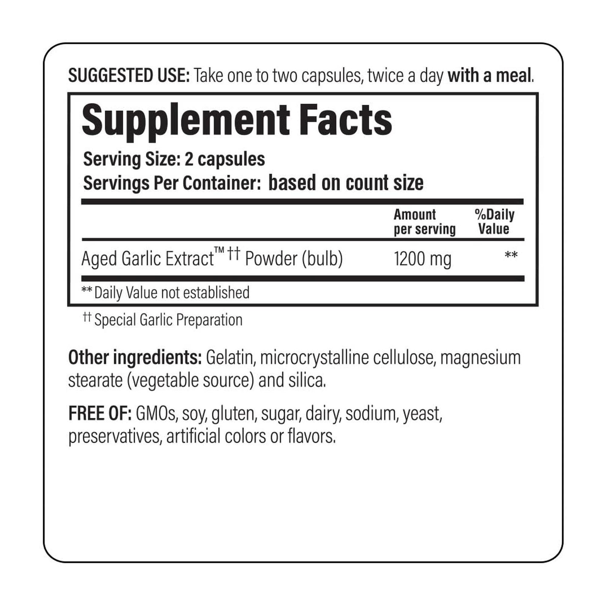 Label close-up noting aging process and odorless formula.