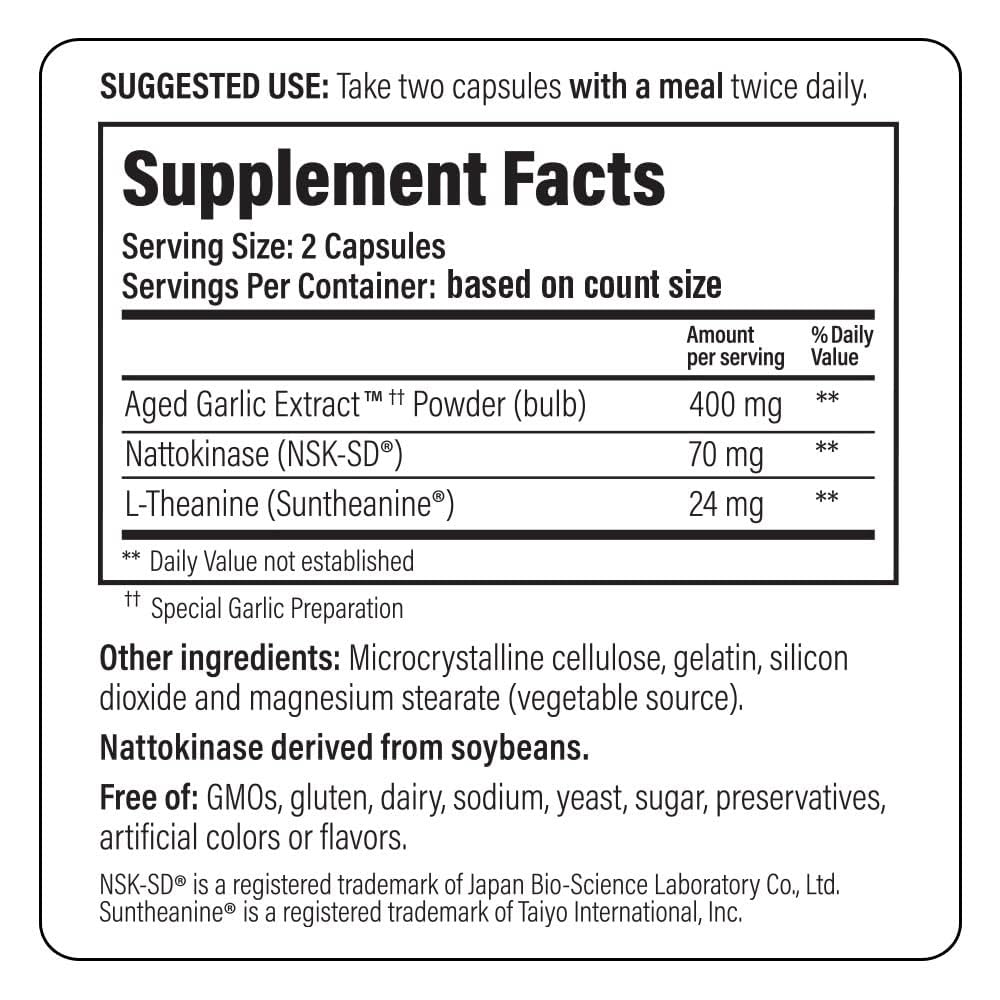 Kyolic Formula 109 packaging highlights organic garlic and non-GMO quality