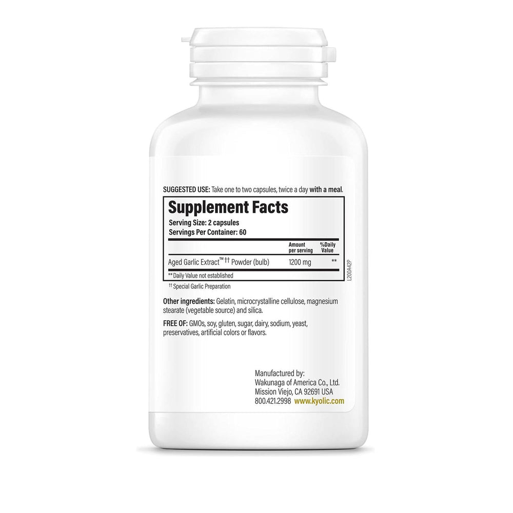 Reserve 600 mg bottle emphasizes organic, non-GMO garlic for cardiovascular support.