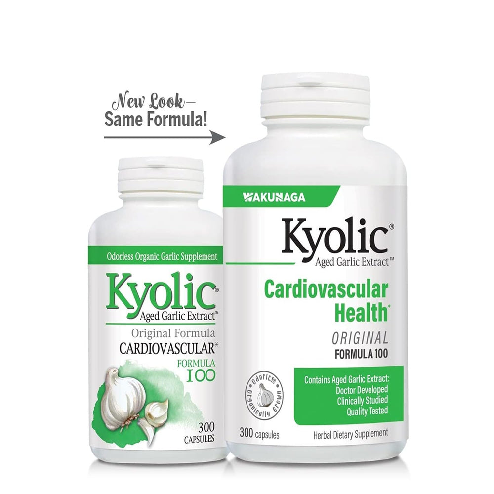 Kyolic Wakunaga branding on packaging signaling quality and science-backed support.