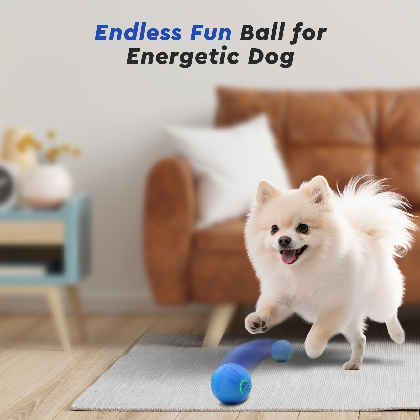 Kytujoy automatic bouncing ball for small dogs encourages active sessions.