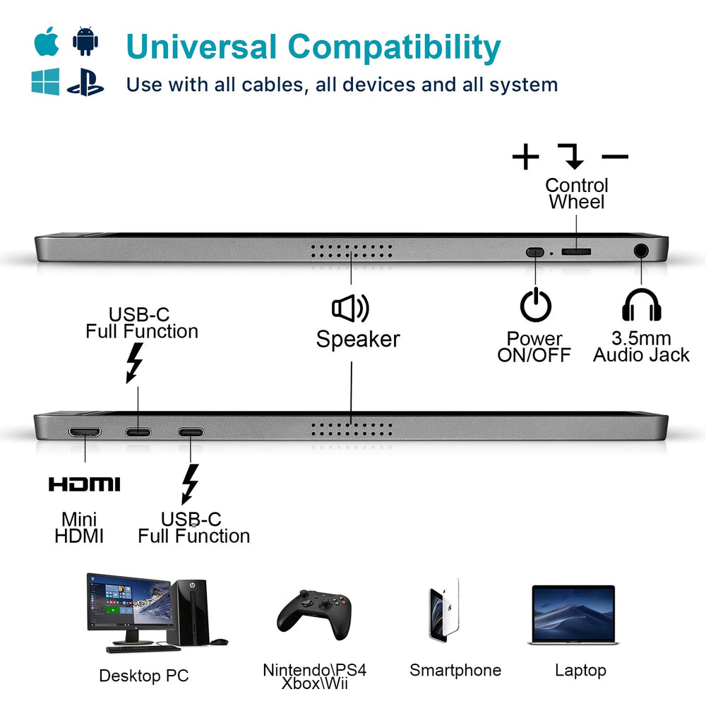 Built-in stereo speakers deliver convenient audio during games.