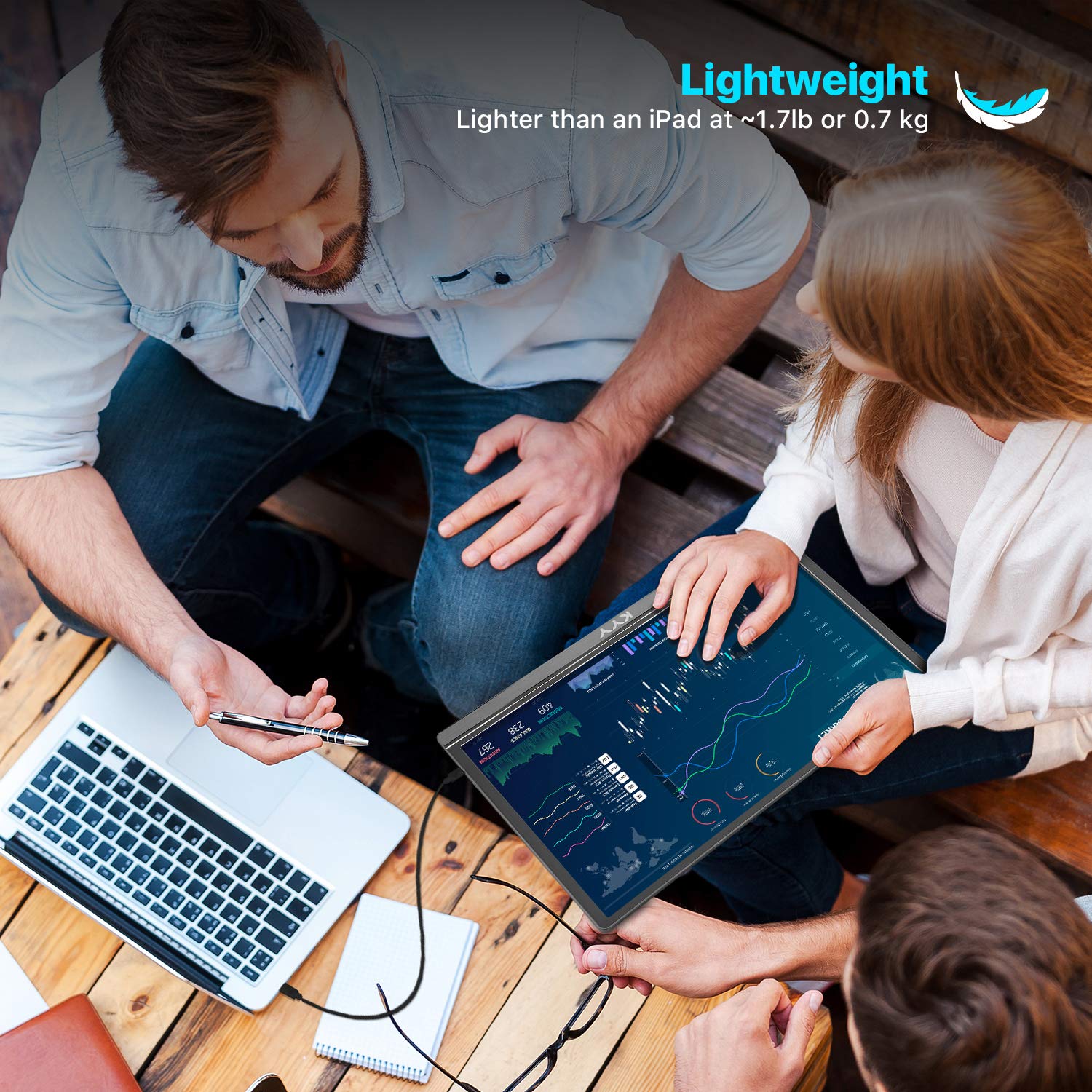Premium smart cover protects the screen and acts as a stand.