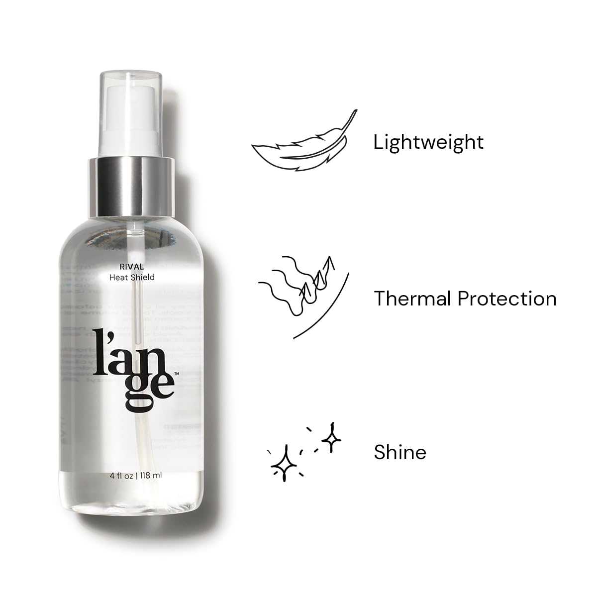 L'ANGE HAIR Rival Heat Shield keratin strengthens hair for smoother styling.