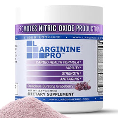 L-Arginine PRO grapeberry bottle pour, ideal for pre-workout hydration and flavor