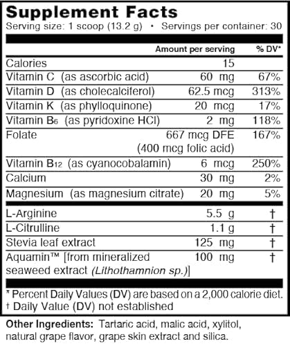 L-ARGININE PRO serving scoop highlights precise measurement for shakes