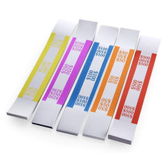 L LIKED adhesive currency straps, 7.5 inches, fast binding for tills.