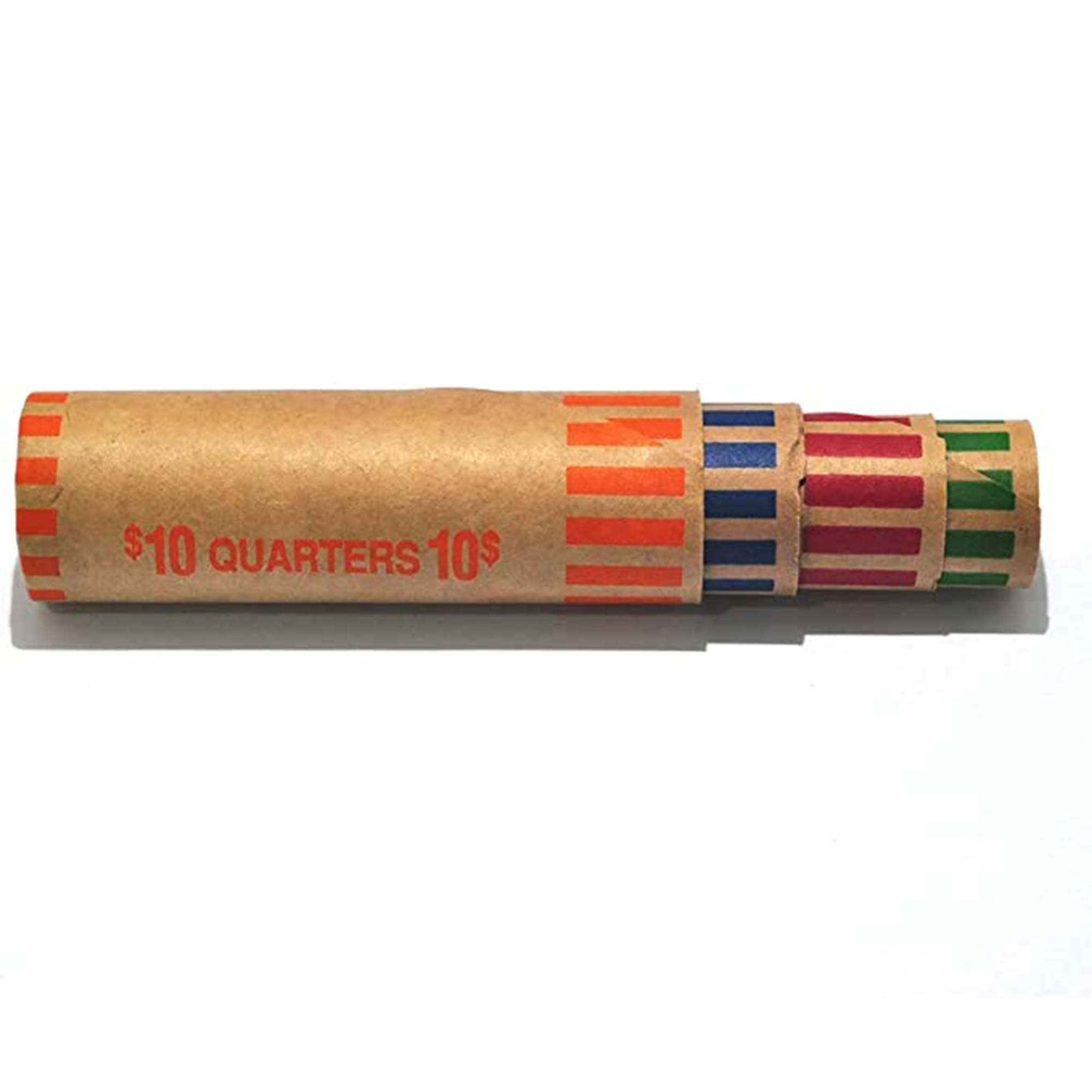 L LIKED crimped-end color-coded wrappers protect coins
