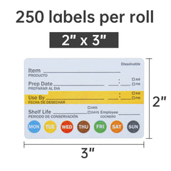 L LIKED food rotation labels organize kitchen workflows.
