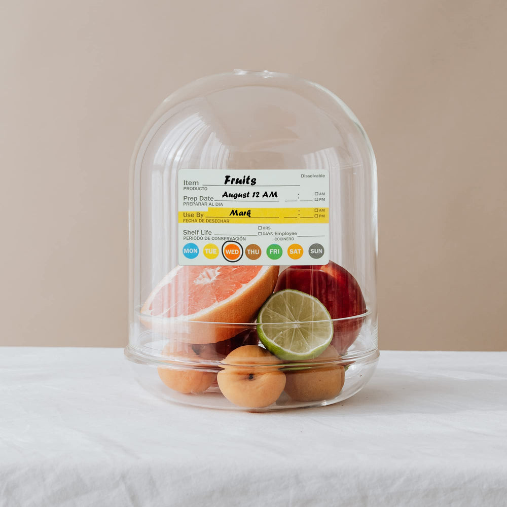 L LIKED writable labels provide space for prep information.