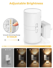 L LOHAS LED dimmable 0-100 lm night light adapts to needs.