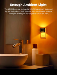 L LOHAS LED dusk-to-dawn sensor night light activates in dim rooms