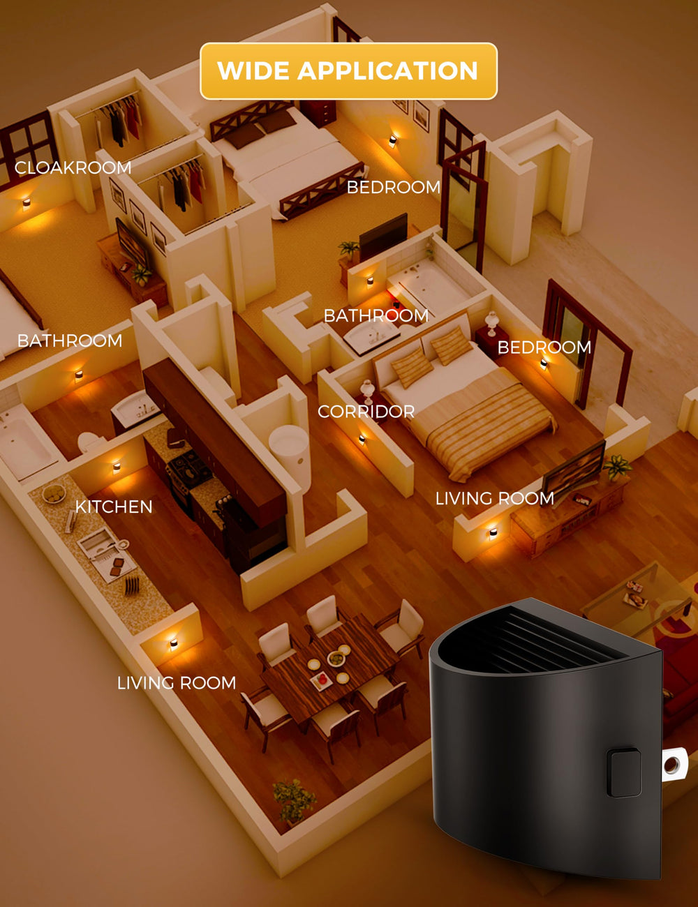 L LOHAS LED 1W max power supports energy-saving use