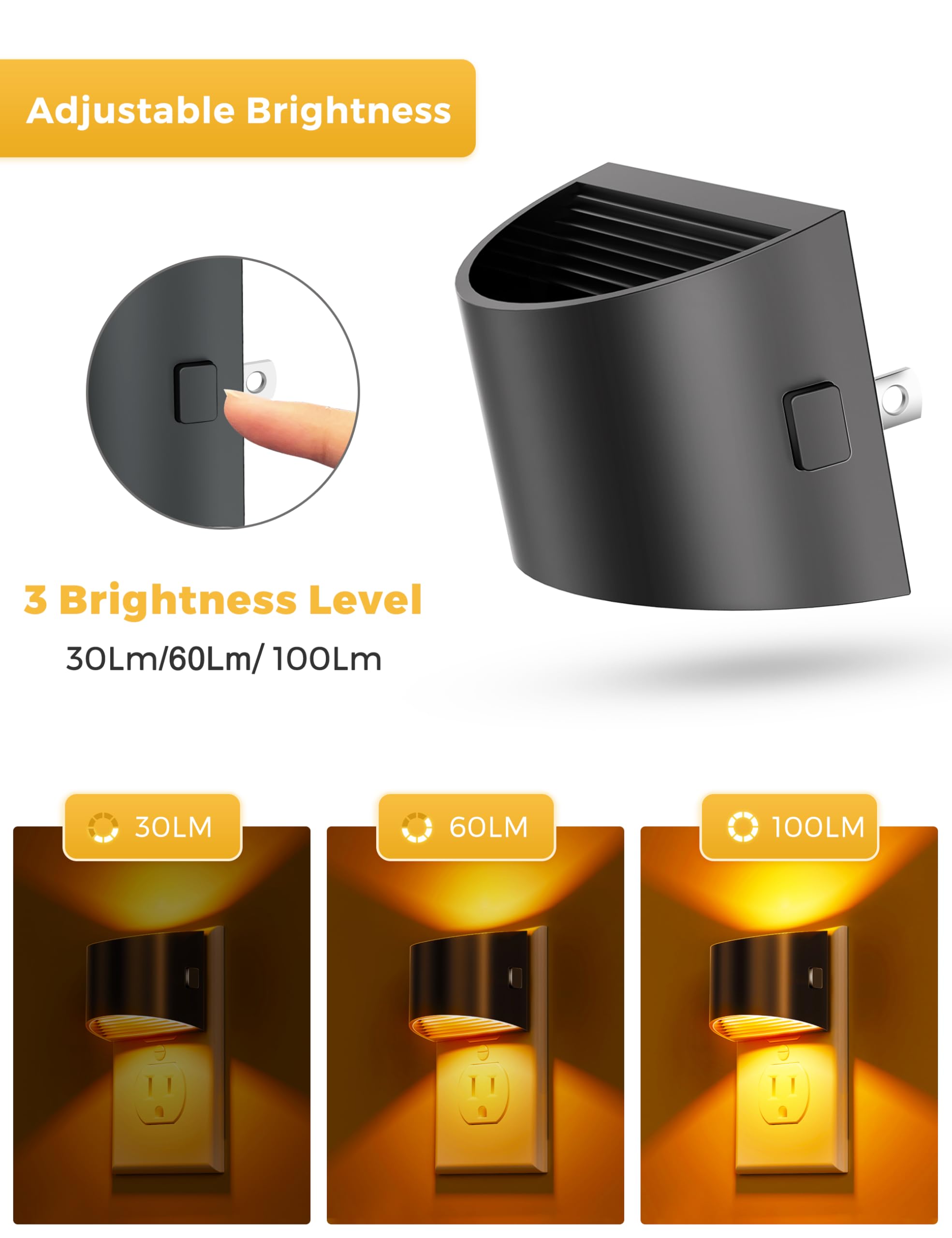L LOHAS LED minimalist black design suits modern spaces and outlets