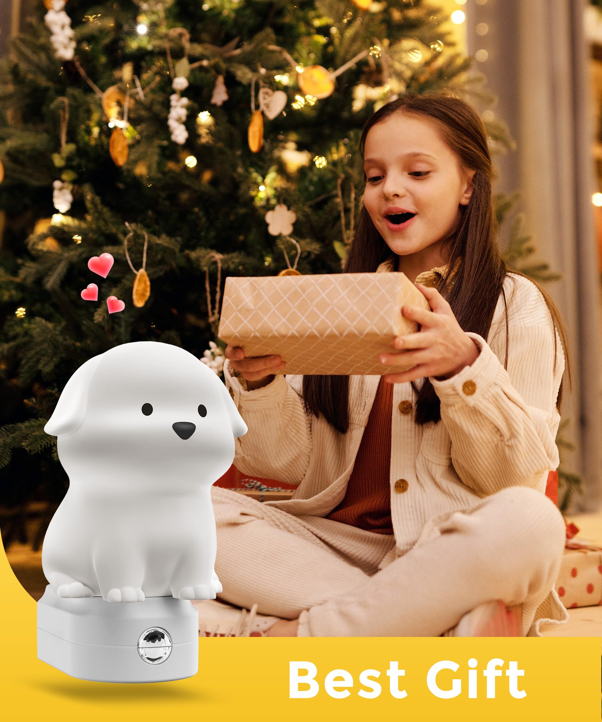 L LOHAS LED puppy night light adds cute decor to a child’s room