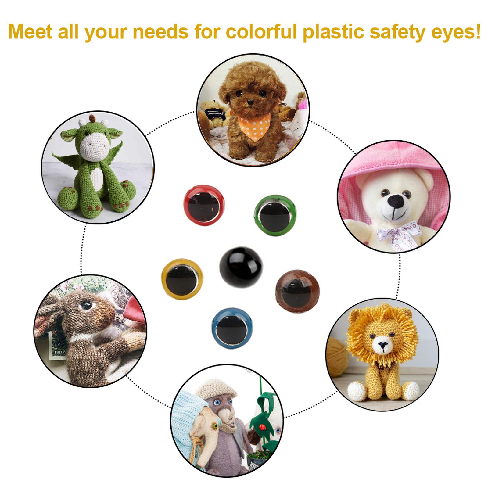 L-Lweik crochet doll eyes kit for crafts and gifts